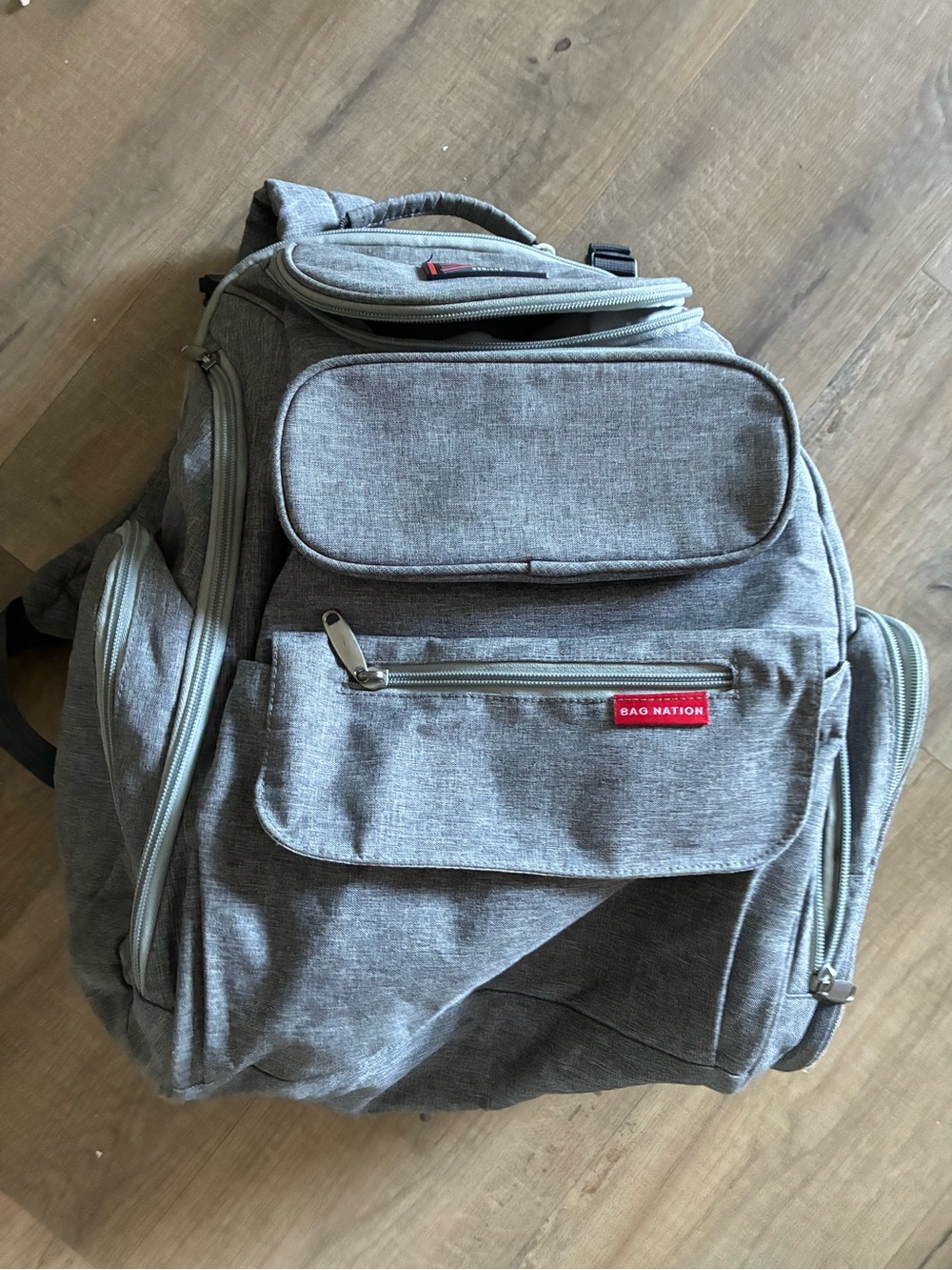 Gray Baby Bag Backpack - Organized Parent Essential